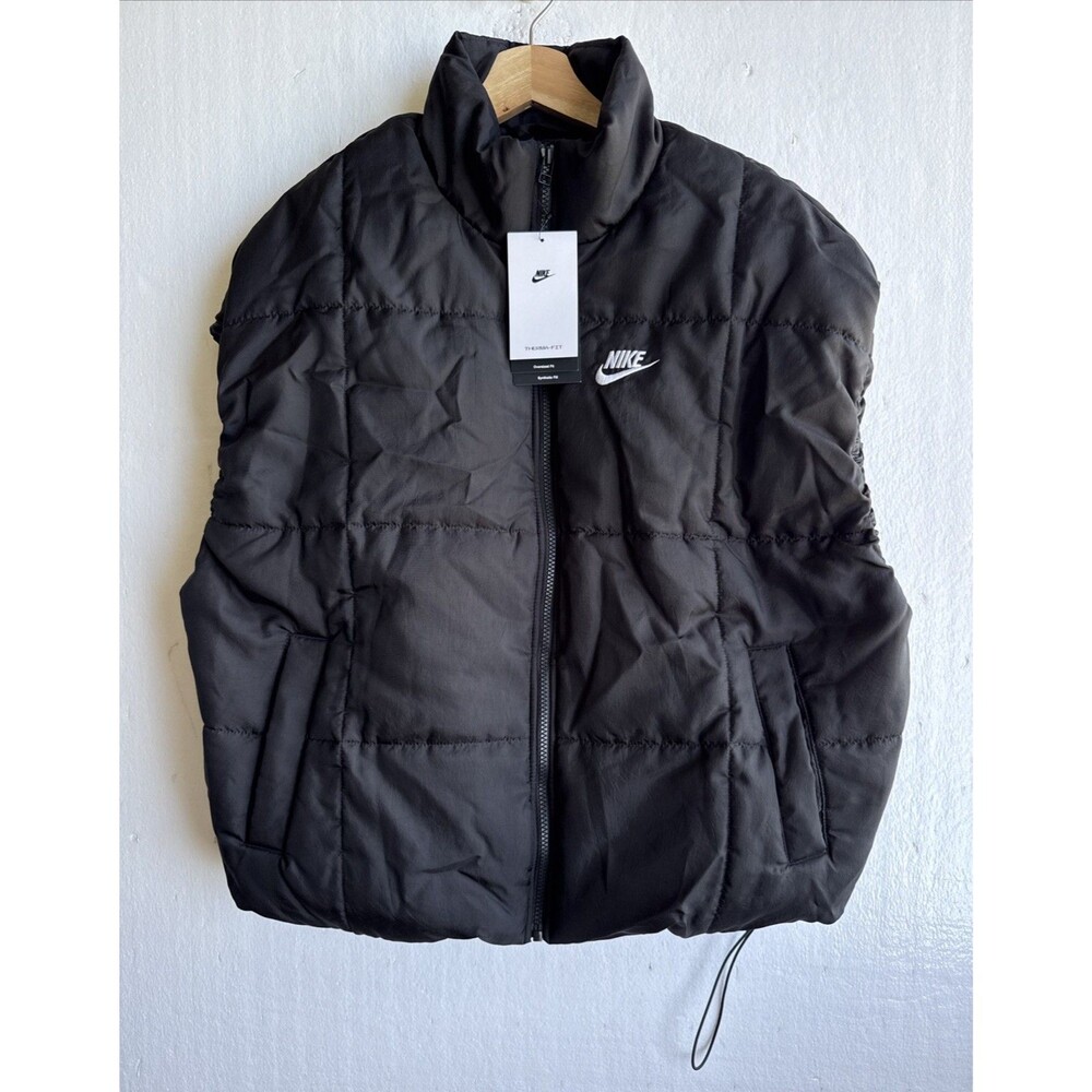 NWT Nike Sportswear Club Therma-FIT Down Puffer Vest Black Women’s S FB7679-010